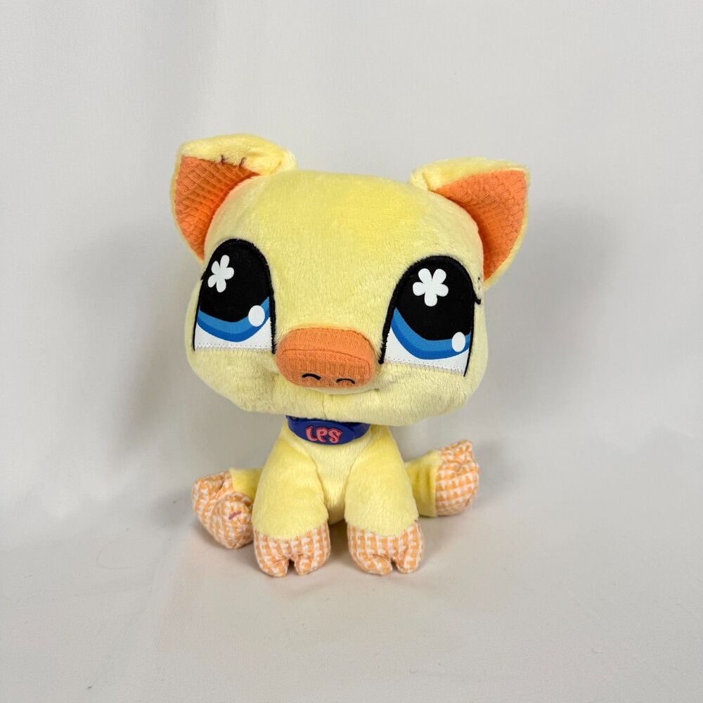 Hasbro Littlest Pet Shop Pig Plush Stuffed Animal 2007